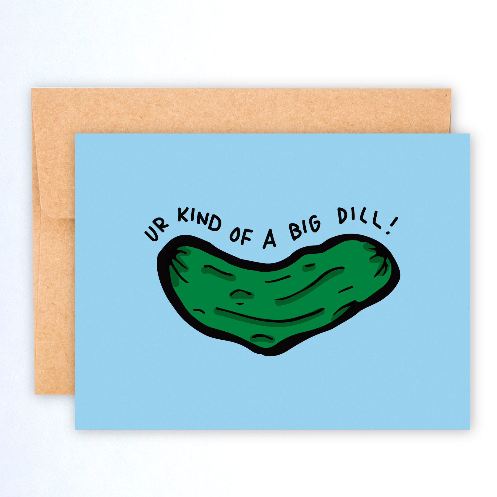 Gehoorzaam Zuinig Verslaggever Ur Kind of a Big Dill A2 Greeting Card 5.5"x4.25" with Envelope ~ Pickle  Pickles Congratulations Congrats Great Job